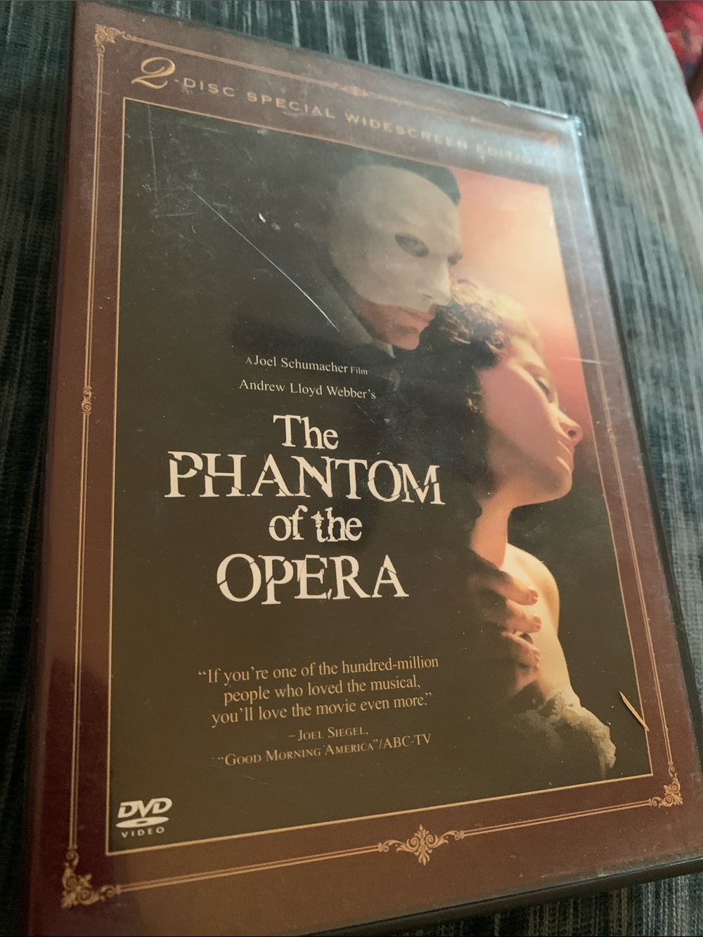 The Phantom of the Opera DVD - Black/Brown DVD Case